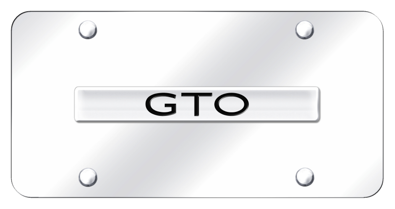 GTO Name License Plate - Chrome on Mirrored