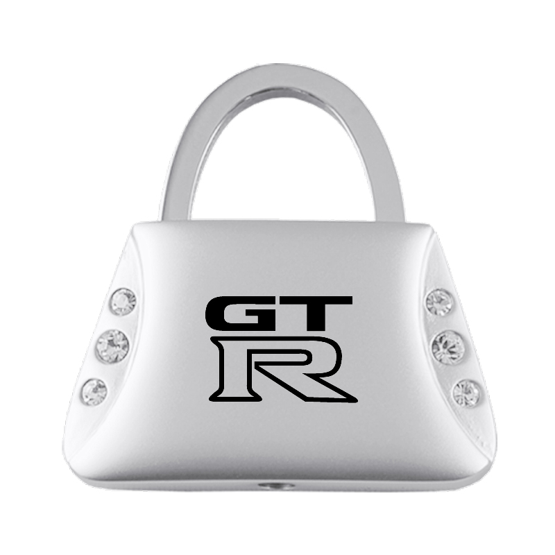 GTR Jeweled Purse Key Fob - Silver