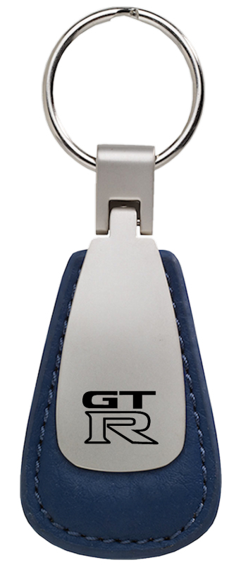 GTR Leather Teardrop Key Fob - Blue