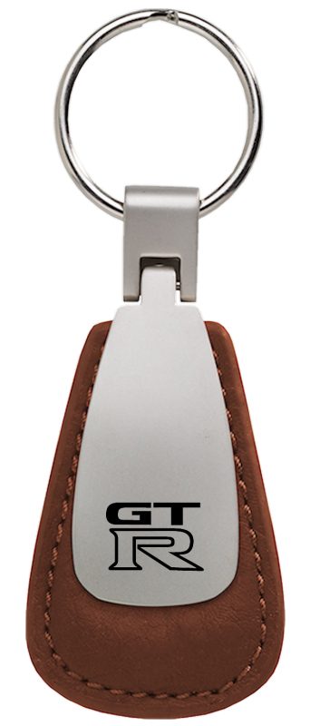 GTR Leather Teardrop Key Fob - Brown