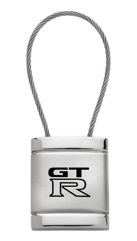 GTR Satin-Chrome Cable Key Fob - Silver