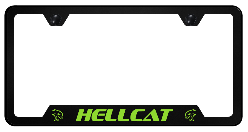 Hellcat Green PC Notched Frame - UV Print on Black