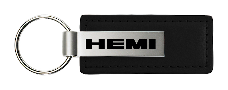 Hemi Leather Key Fob - Black