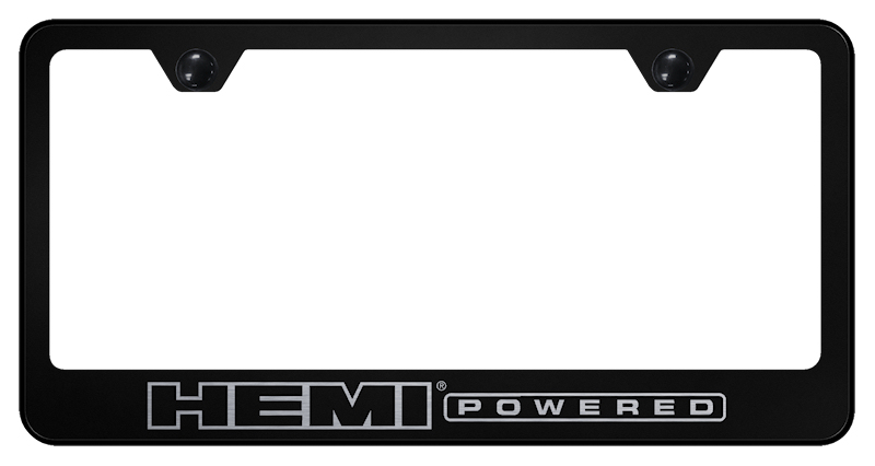 Hemi Powered Laser Etched Stainless Steel Frame - Finish:Black