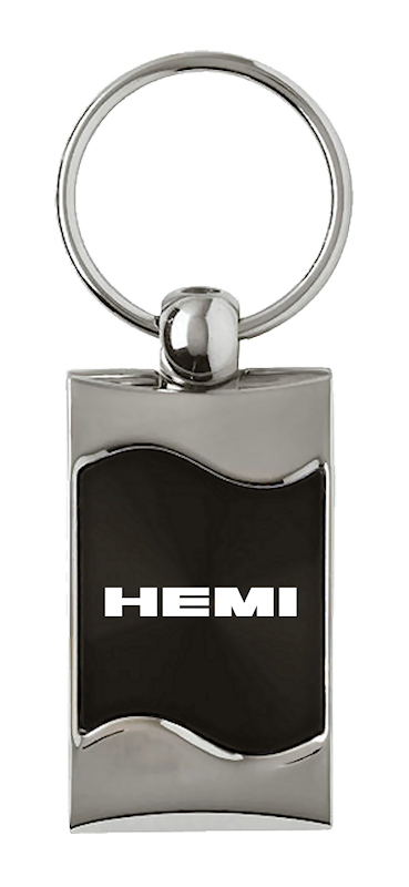 Hemi Rectangular Wave Key Fob - Black