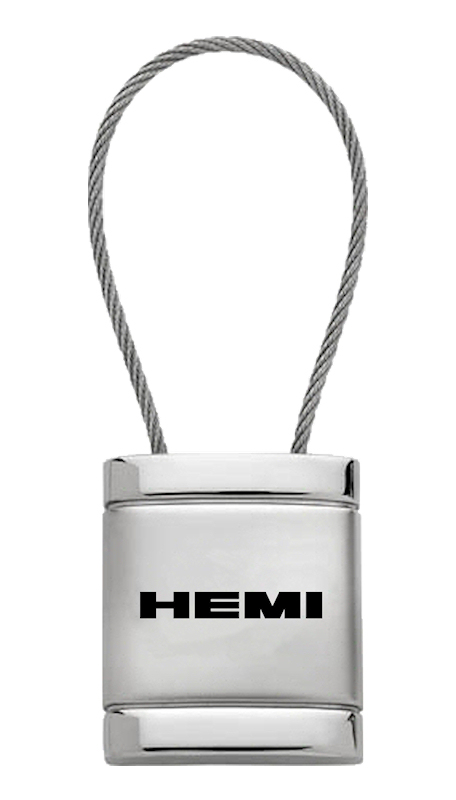 Hemi Satin-Chrome Cable Key Fob - Silver
