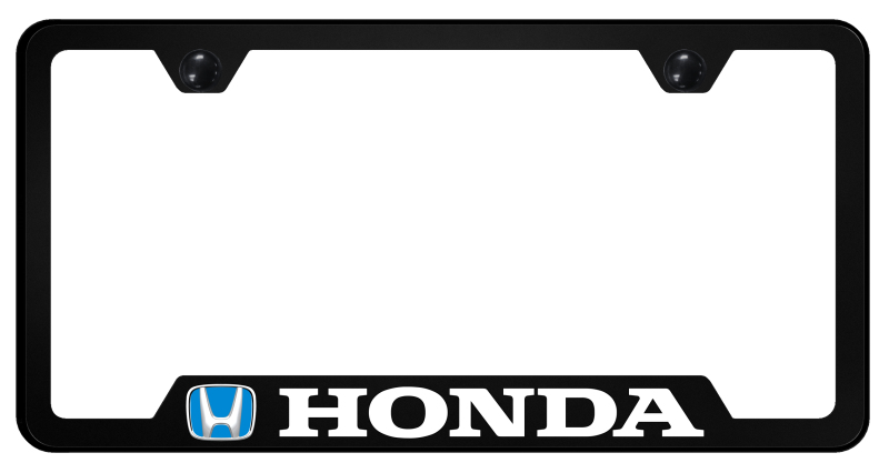 Honda (Blue Fill) PC Notched Frame - UV Print on Black