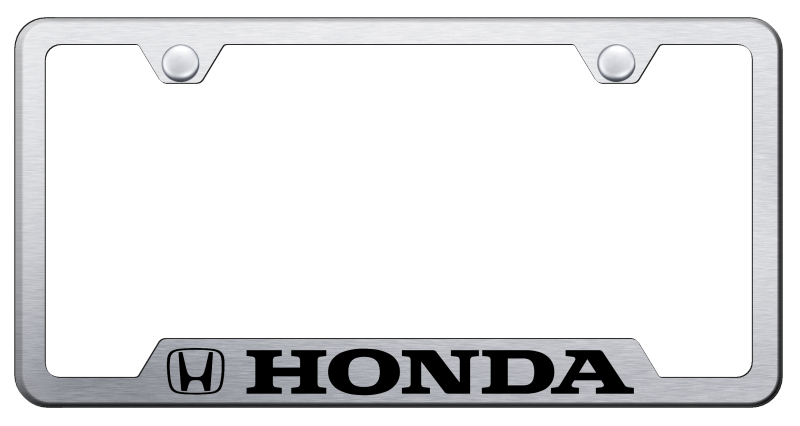 Honda Cut-Out Frame - Laser Etched Brushed
