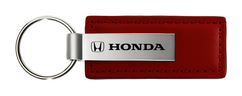 Honda Leather Key Fob - Burgundy