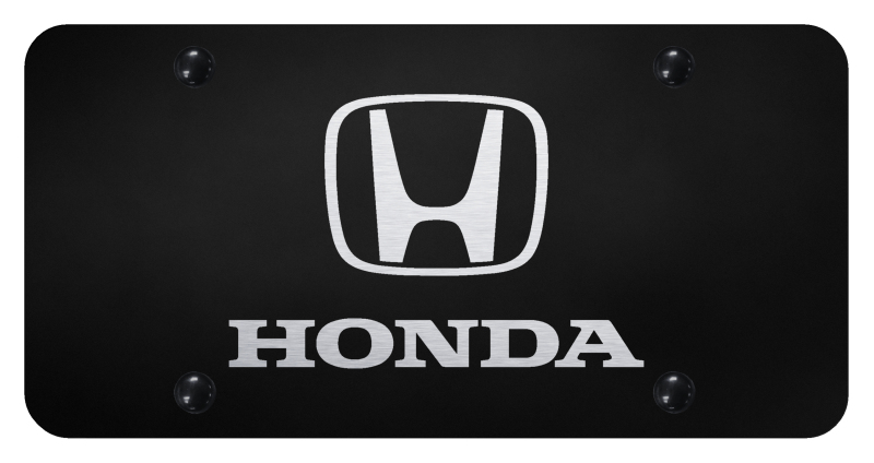 Honda License Plate - Laser Etched Black