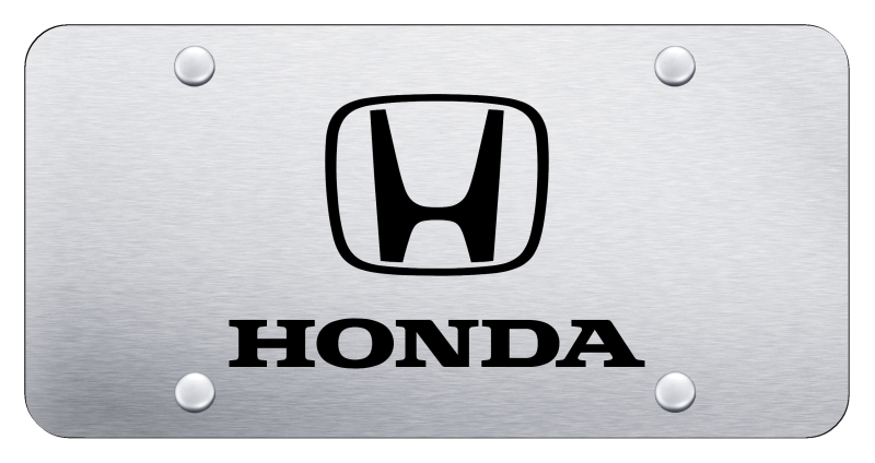 Honda License Plate - Laser Etched Brushed