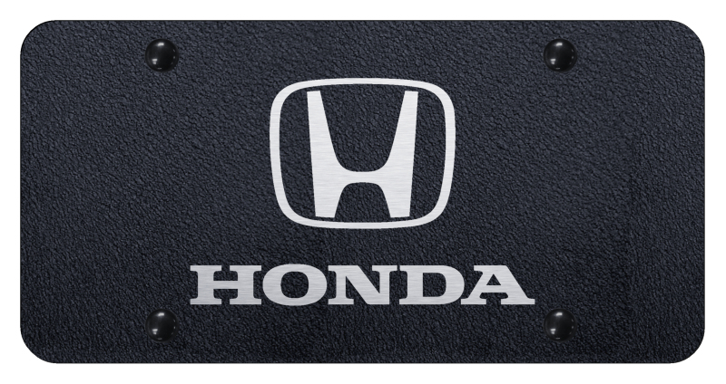 Honda License Plate - Laser Etched Rugged Black