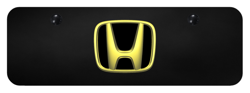 Honda Mini Plate - Gold on Black