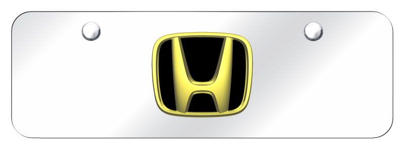 Honda Mini Plate - Gold on Mirrored