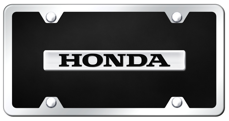 Honda Name Acrylic Kit - Chrome on Black