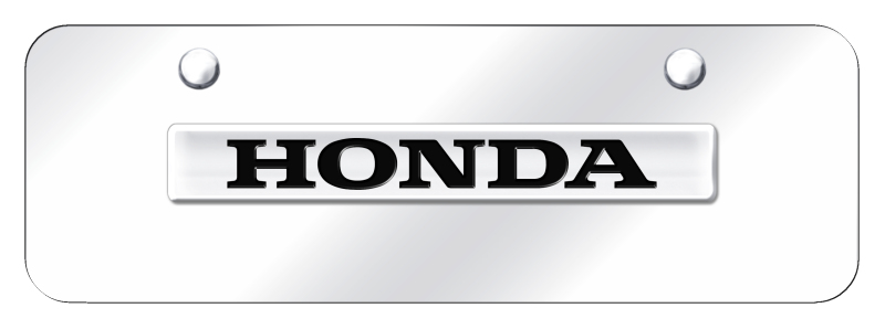 Honda Name Mini Plate - Chrome on Mirrored