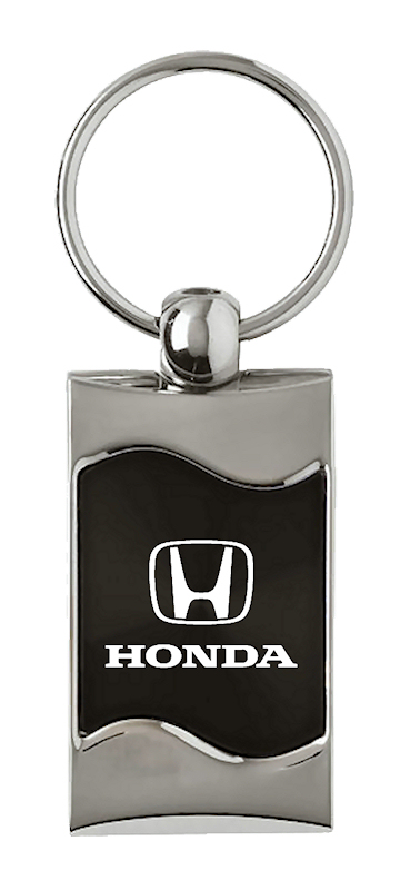 Honda Rectangular Wave Key Fob - Black