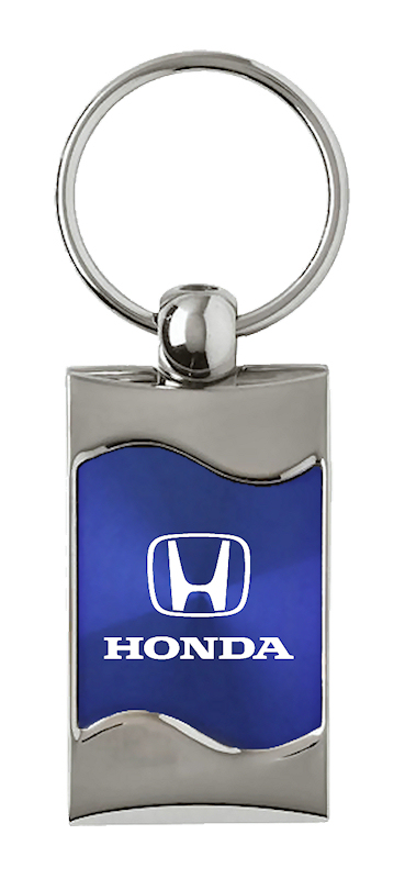 Honda Rectangular Wave Key Fob - Blue