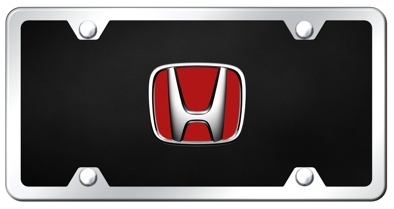 Honda (Red Fill) Acrylic Kit - Chrome on Black