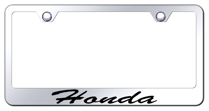 Honda Script Stainless Steel Frame - Laser Etched Mirrored