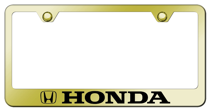 Honda Stainless Steel Frame - Laser Etched Gold