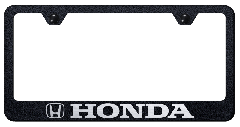 Honda Stainless Steel Frame - Laser Etched Rugged Black
