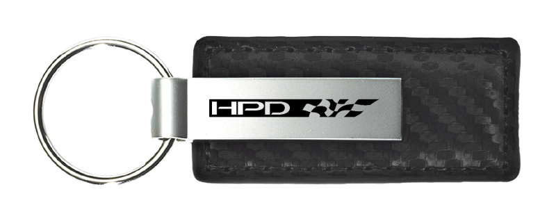 HPD Carbon Fiber Leather Key Fob - Black