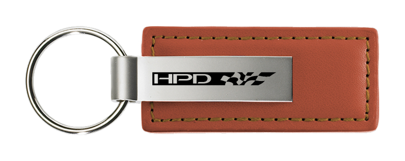 HPD Leather Key Fob - Brown