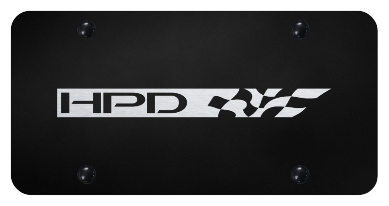 HPD License Plate - Laser Etched Black