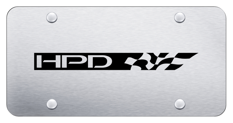 HPD License Plate - Laser Etched Brushed