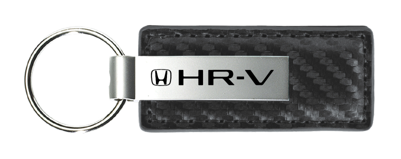 HR-V Carbon Fiber Leather Key Fob - Gun Metal