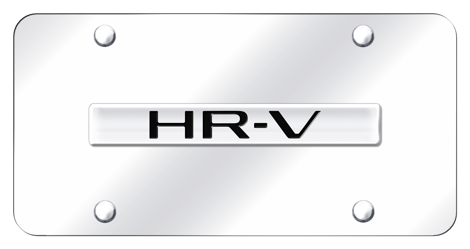 HR-V Name License Plate - Chrome on Mirrored