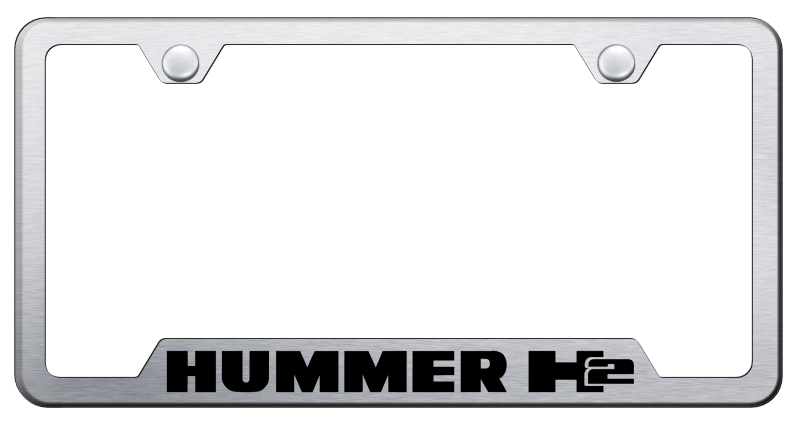 Hummer H2 Cut-Out Frame - Laser Etched Brushed