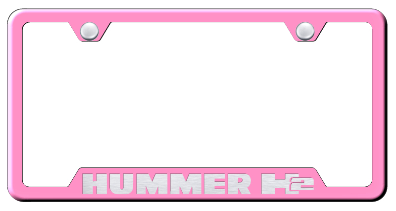 Hummer H2 Cut-Out Frame - Laser Etched Pink