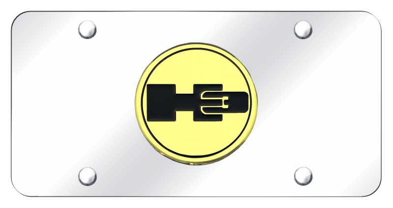 Hummer H3 License Plate - Gold on Mirrored