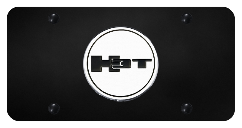 Hummer H3T License Plate - Chrome on Black