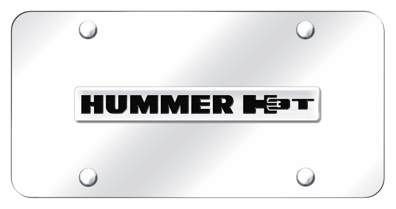 Hummer H3T Name License Plate - Chrome on Mirrored