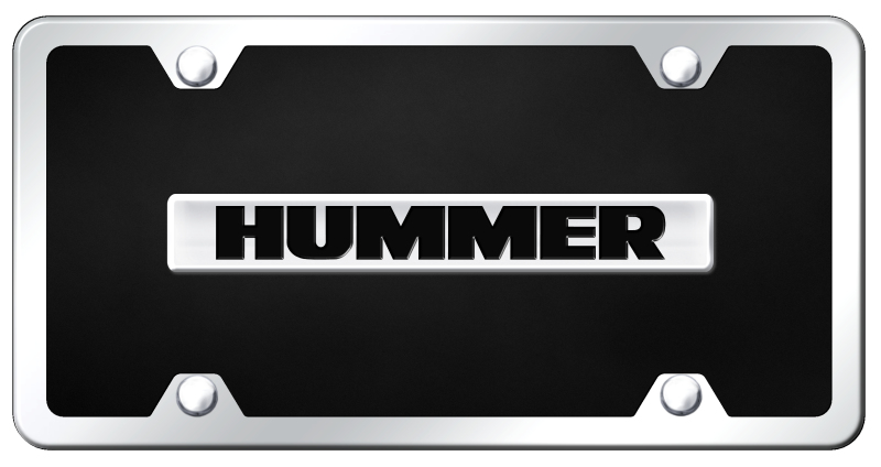Hummer Name Acrylic Kit - Chrome on Black