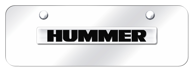 Hummer Name Mini Plate - Chrome on Mirrored