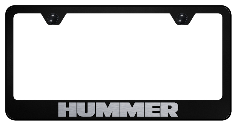 Hummer Stainless Steel Frame - Laser Etched Black