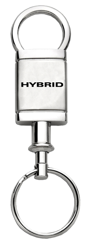 Hybrid Satin-Chrome Valet Key Fob - Silver