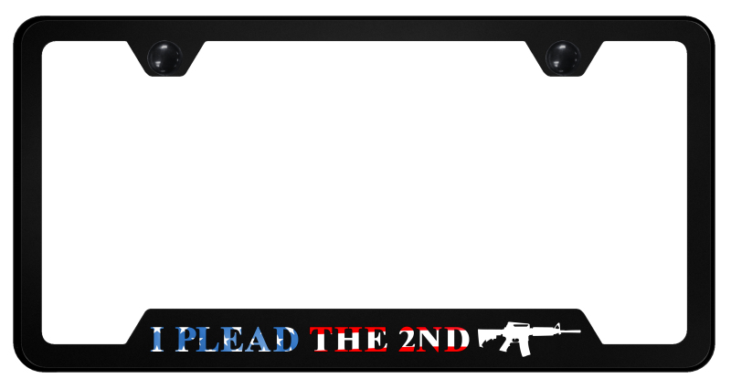 I Plead the Second PC Notched Frame - UV Print on Black