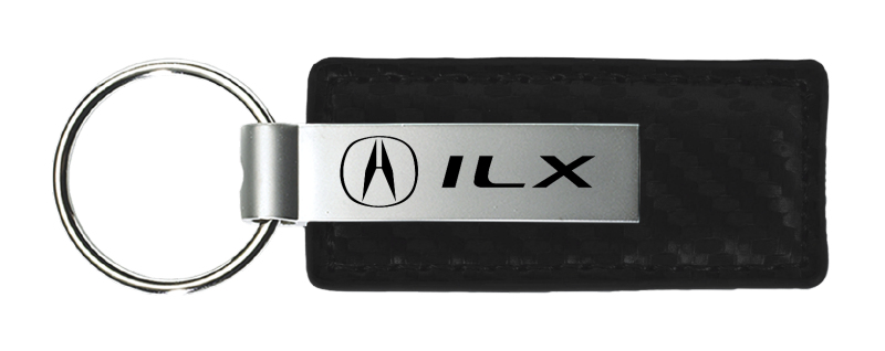 ILX Carbon Fiber Leather Key Fob - Black