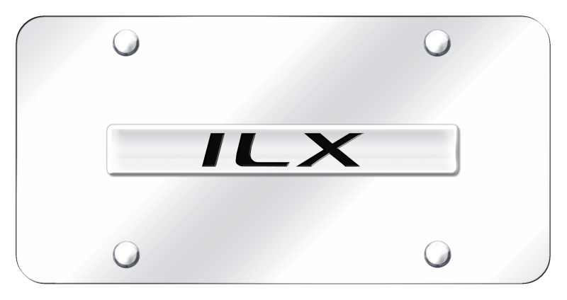 ILX Name License Plate - Chrome on Mirrored