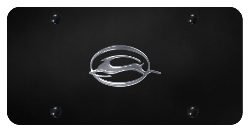 Impala License Plate - Chrome on Black