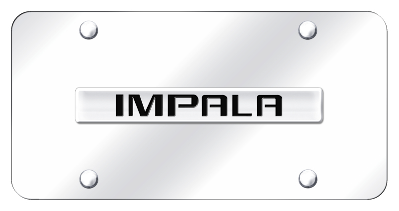 Impala Name License Plate - Chrome on Mirrored