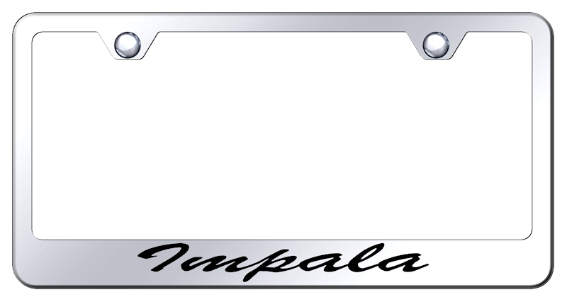 Impala Script Stainless Steel Frame - Laser Etched Mirrored