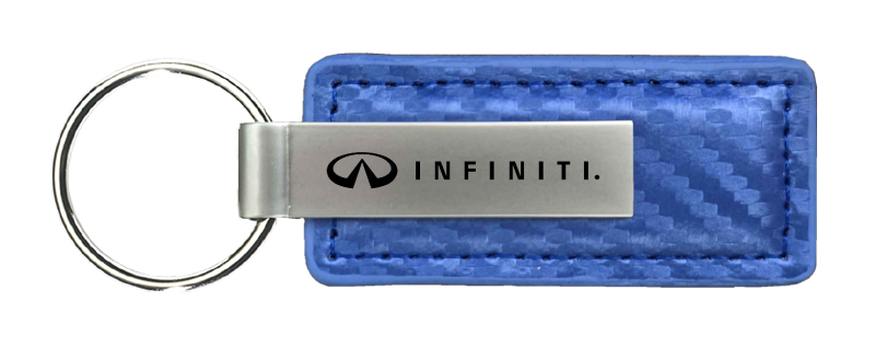 Infiniti Carbon Fiber Leather Key Fob - Blue