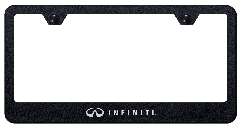 Infiniti Stainless Steel Frame - Laser Etched Rugged Black