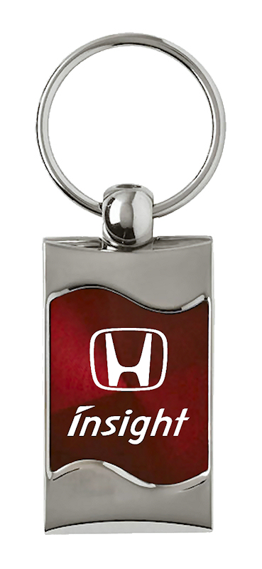 Insight Rectangular Wave Key Fob - Burgundy